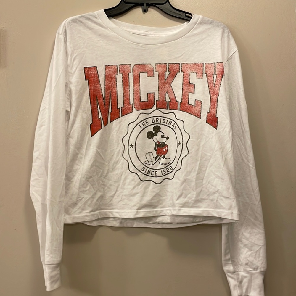 Mickey Mouse long sleeve crop t-shirt